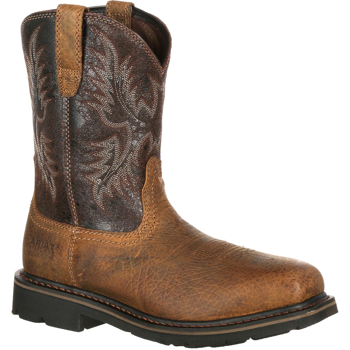 New Never Worn Ariat 12D Steel Toe Sierra Brown Square Toe Work Boots Ariat Sierra Wide Square Toe Steel Toe Work Boot | Boot World main image 4