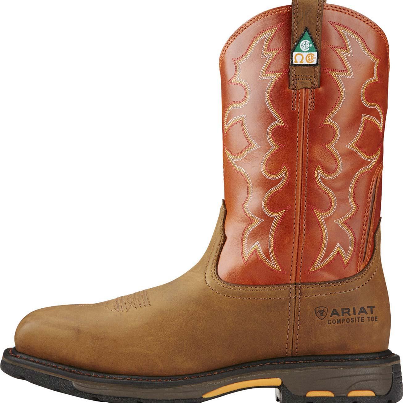 Ariat Workhog Composite Toe CSA-Approved Puncture-Resistant Western Work Boot - profile