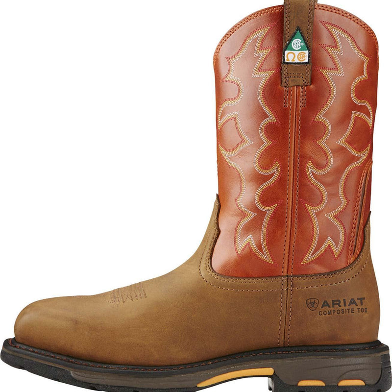 Ariat Workhog Composite Toe CSA-Approved Puncture-Resistant Western Work Boot - profile