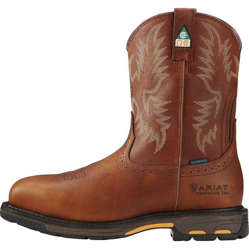 Ariat Workhog Composite Toe CSA-Approved Puncture-Resistant Waterproof Western Work Boot - profile