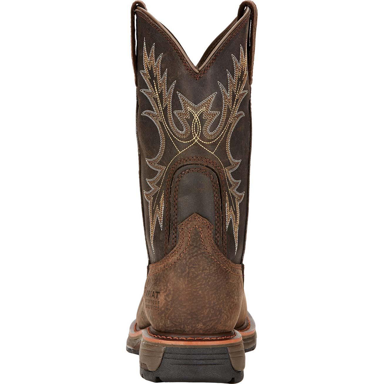 Ariat Workhog H2O Composite Toe Waterproof Western Wellington - back