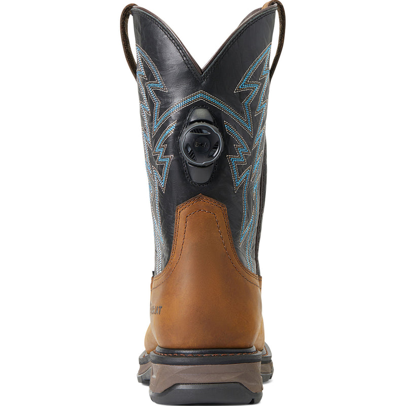 Ariat WorkHog XT BOA Men's 11-inch Carbon Nano Toe Electrical Hazard Waterproof Pull-On Western Work Boot - back