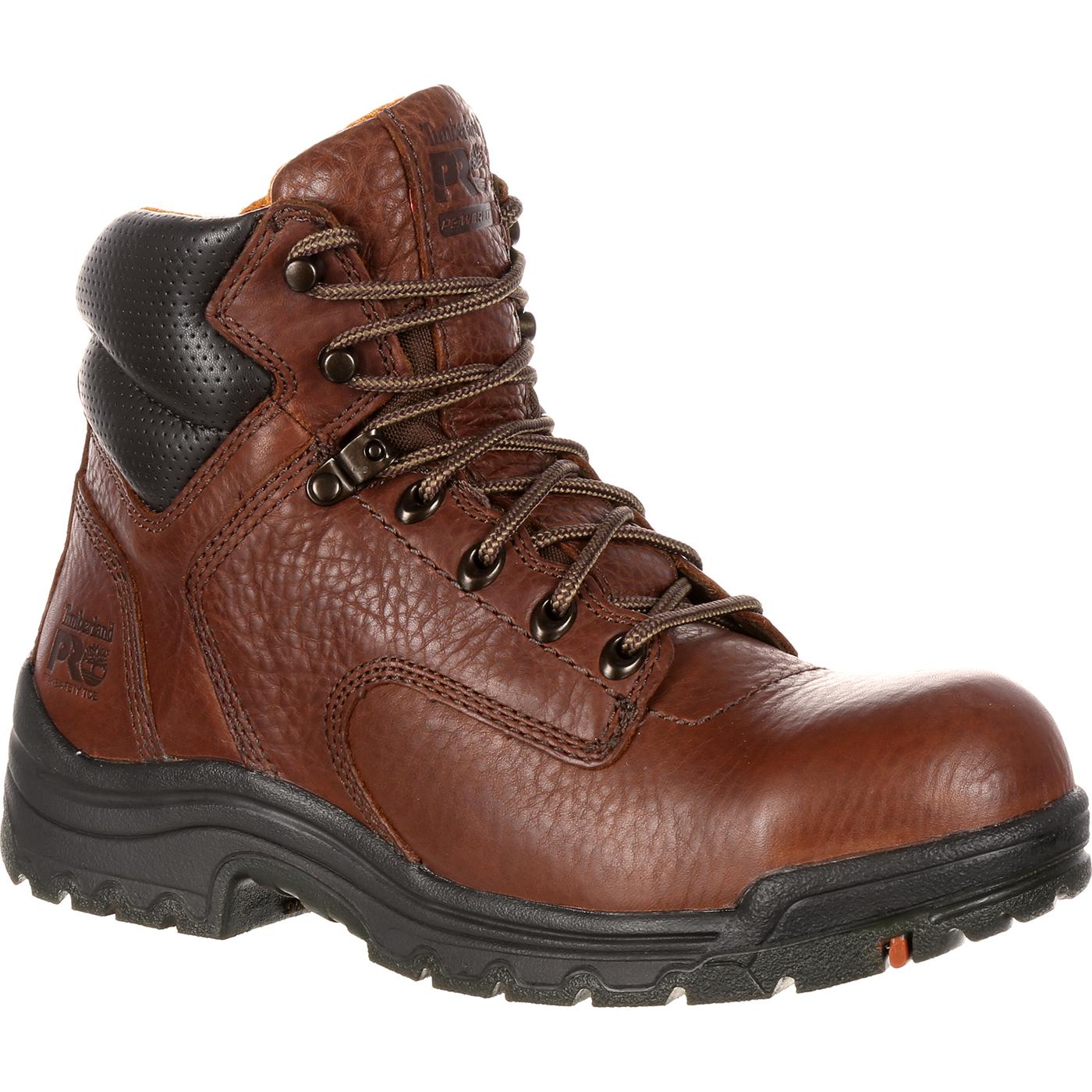 NEW Timberland Brown Leather Titan 6” composite toe Work Boots Orange Lining 8M Timberland Pro Men main image 4