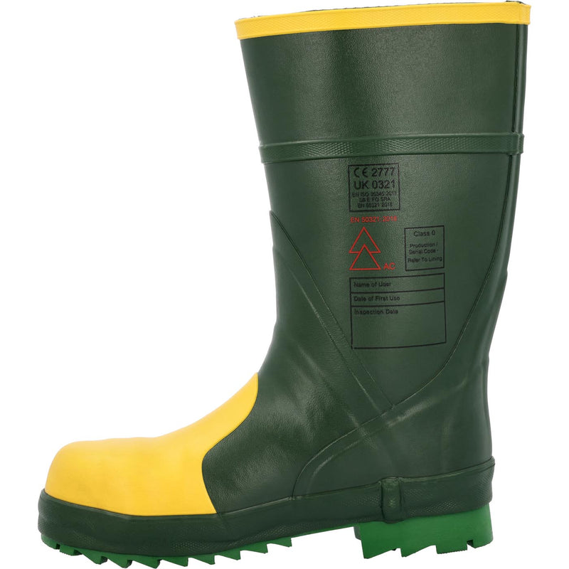 Lehigh Safety Shoes Unisex 12-Inch Steel Toe Dielectric Waterproof Rubber Work Boots - profile