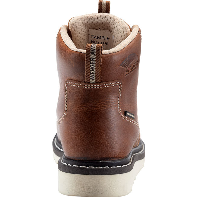 Avenger Wedge Women's Moc Carbon Nanofiber Toe Electrical Hazard Waterproof Work Boot - back