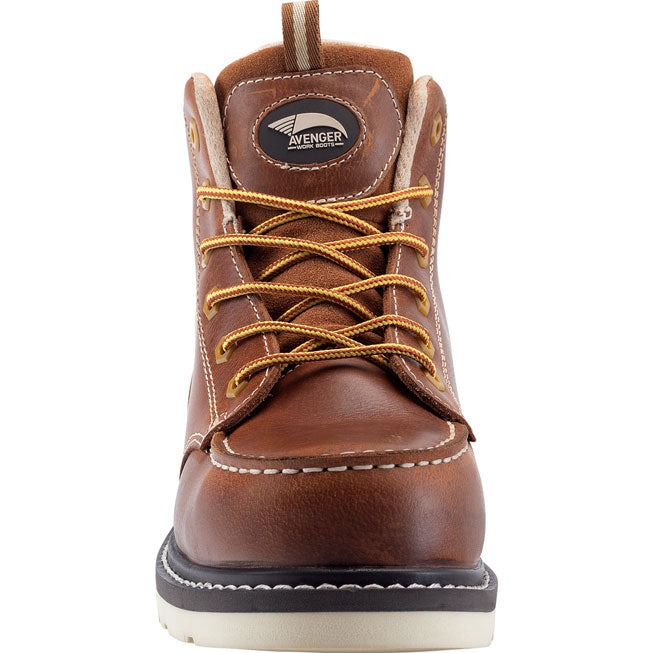 Avenger Wedge Women's Moc Carbon Nanofiber Toe Electrical Hazard Waterproof Work Boot - front