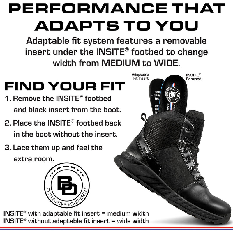 BD Protective BDX Unisex 6-inch Composite Toe Electrical Hazard Waterproof Zipper Tactical Boot - birdseye