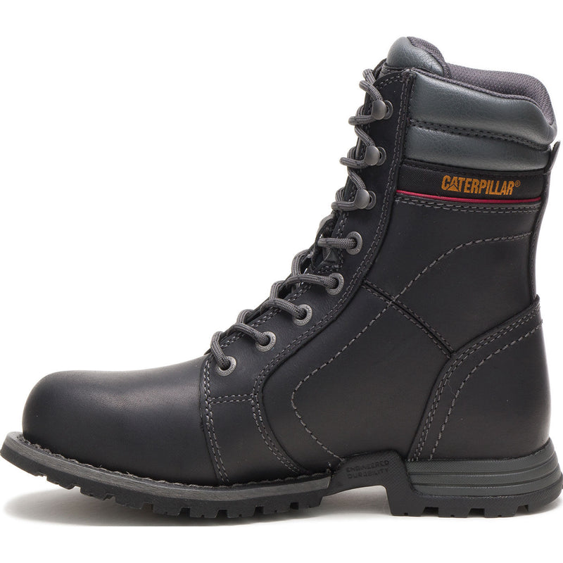 Cat Echo Women's 8-inch Steel Toe Electrical Hazard Waterproof Leather Work Boot - profile