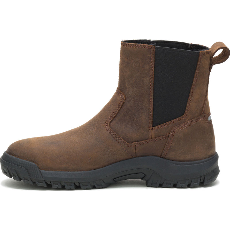 Cat Wheelbase Men's 6-inch Steel Toe Electrical Hazard Chelsea Pull-on Work Boot - profile