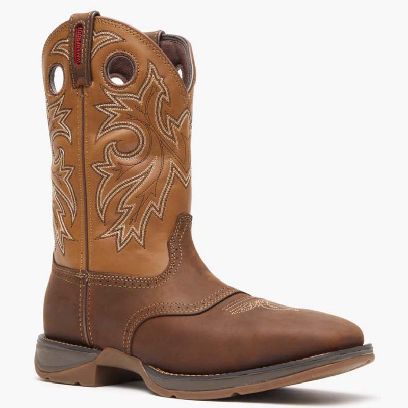 Front view of Durango Rebel brown western boot