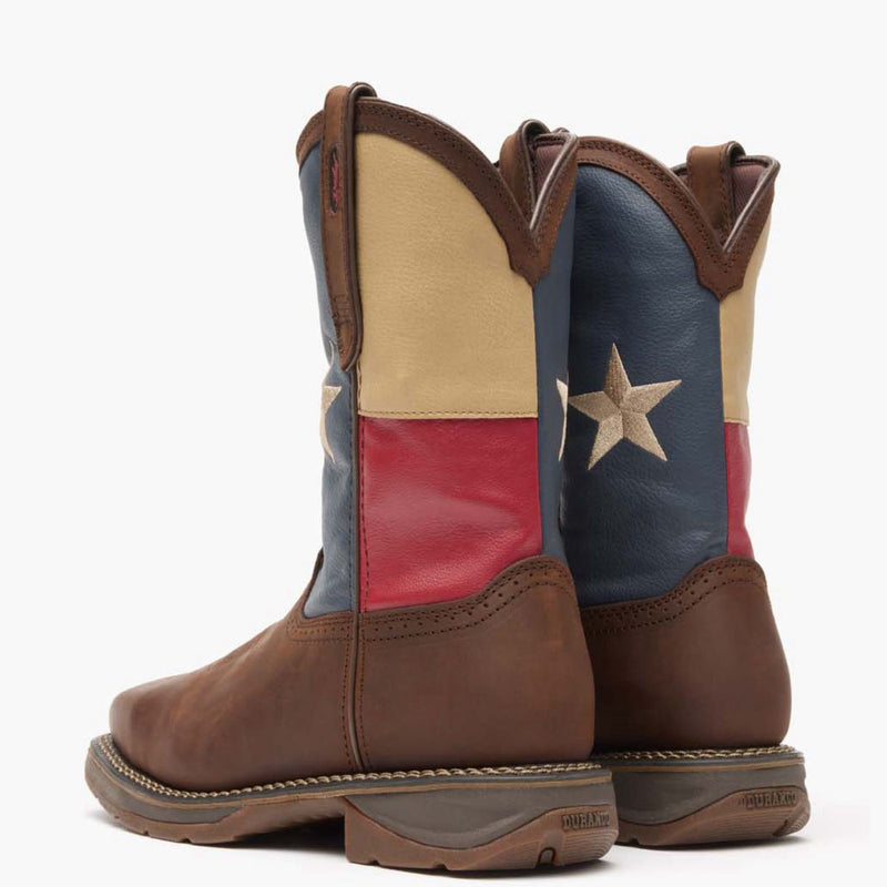 Durango® Workin' Rebel™ Texas Flag Steel Toe Work Boot - back