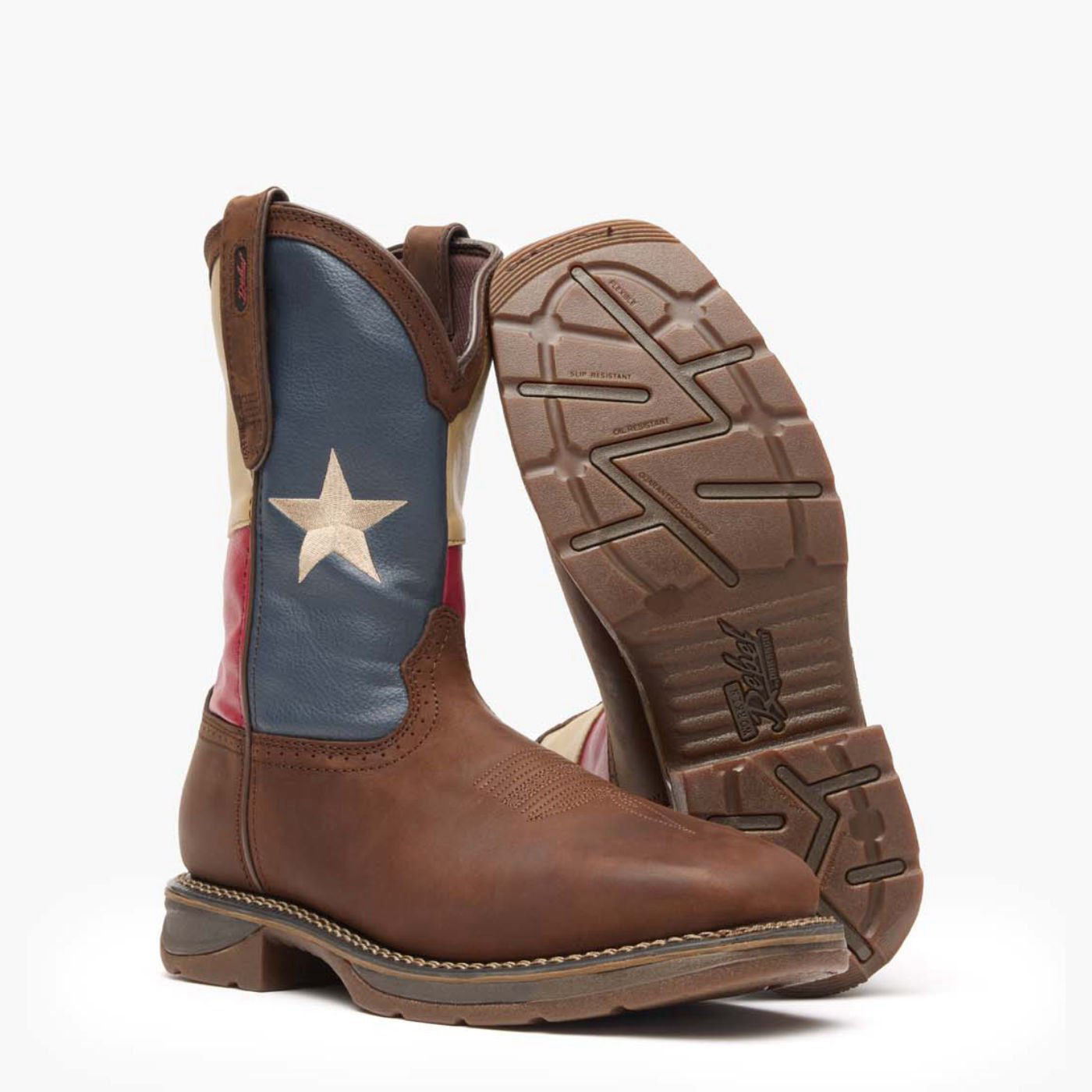 Durango® Workin' Rebel™ Texas Flag Steel Toe Work Boot - outsole