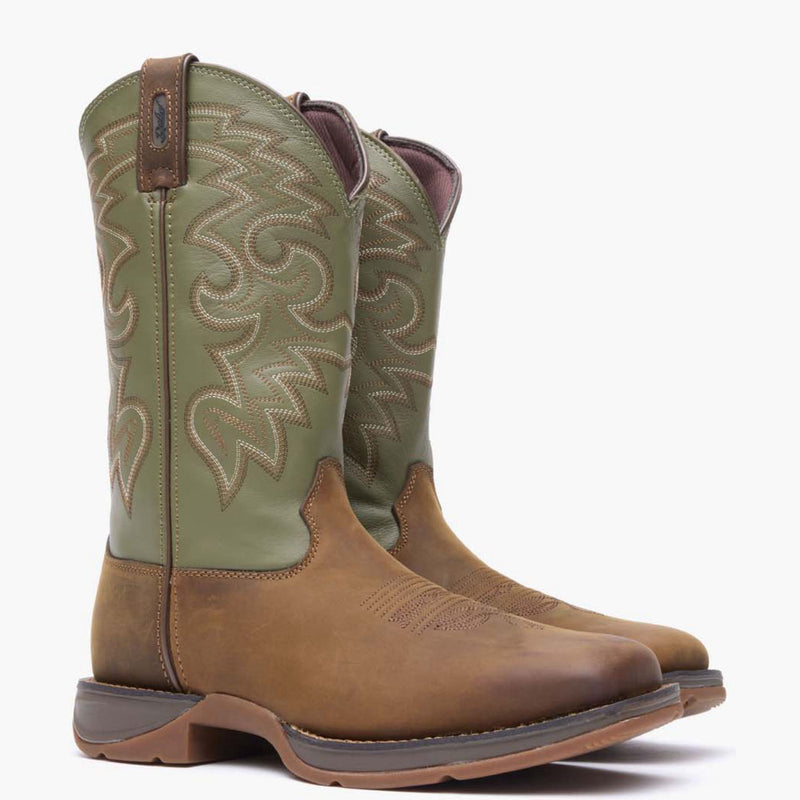 Rebel by Durango® Coffee & Cactus Pull-On Western Boot - 12