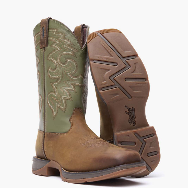 Rebel by Durango® Coffee & Cactus Pull-On Western Boot - outsole