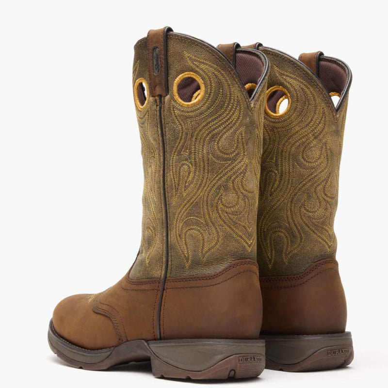Rebel by Durango® Brown Saddle Western Boot - back