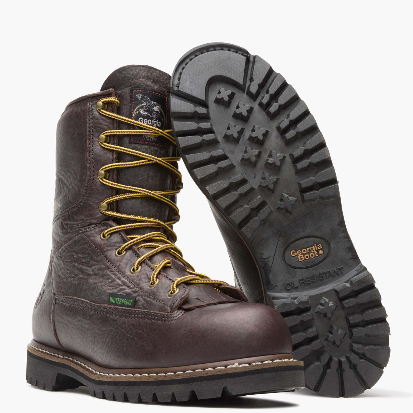 Georgia Boot Steel Toe Waterproof Lace-To-Toe Work Boot - outsole