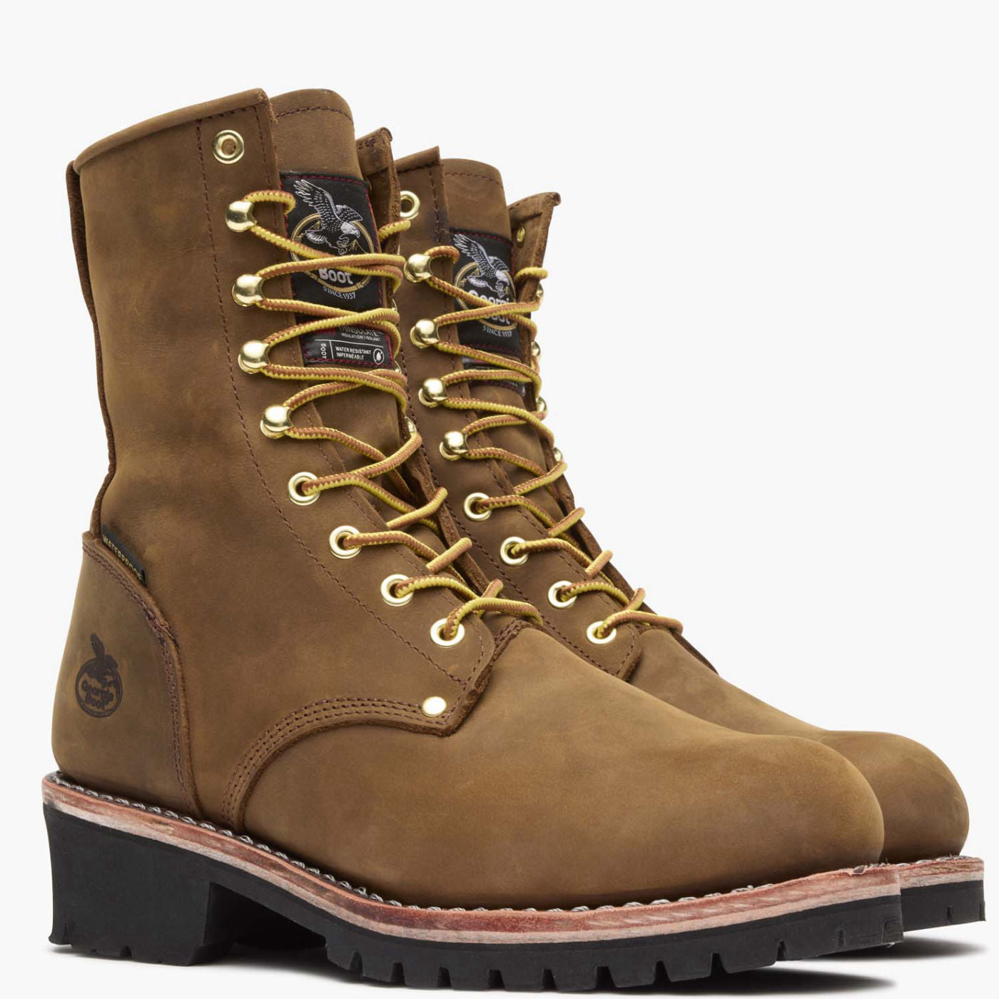 Georgia Boot Steel Toe Waterproof 400G Insulated Logger Work Boot - 12