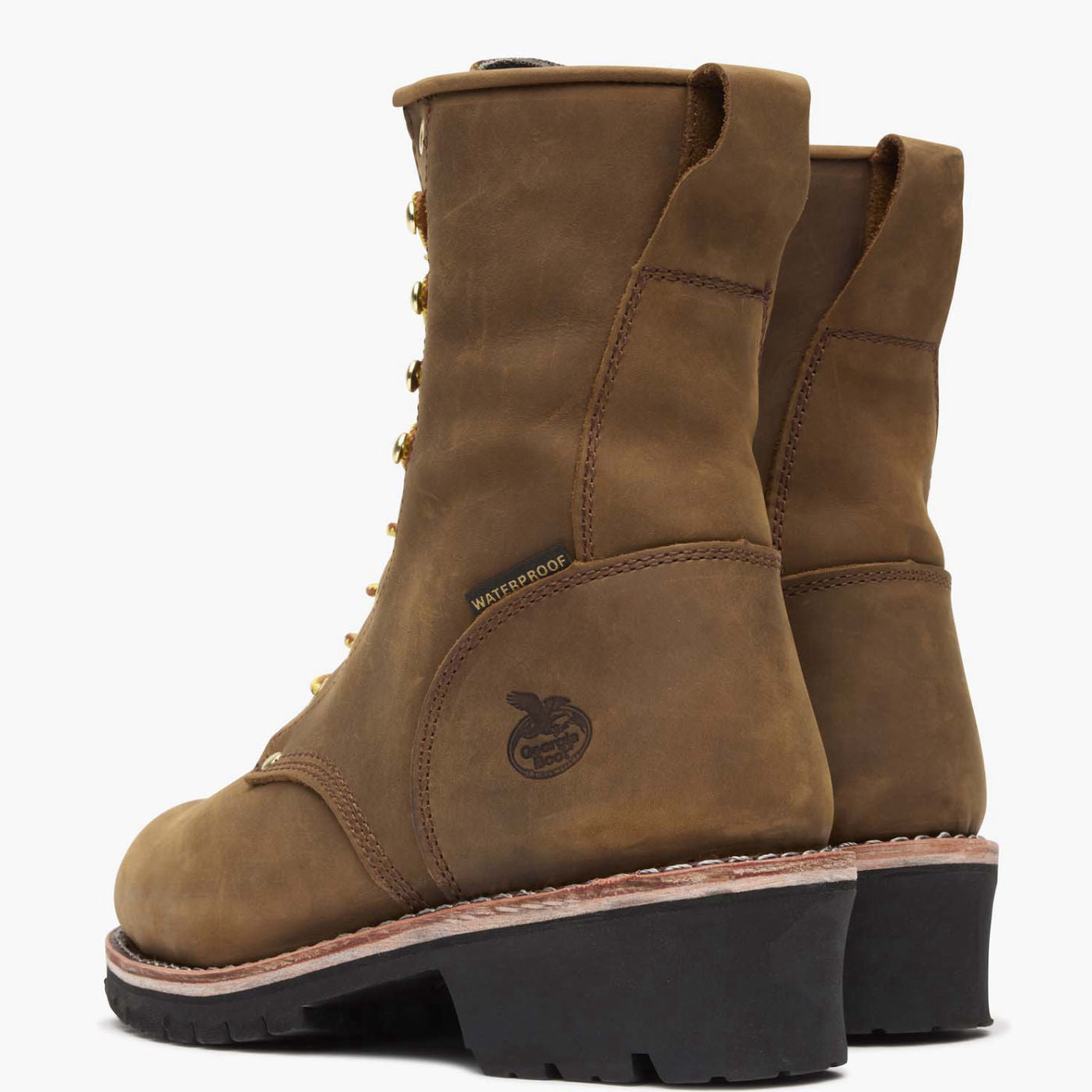 Georgia Boot Steel Toe Waterproof 400G Insulated Logger Work Boot - back