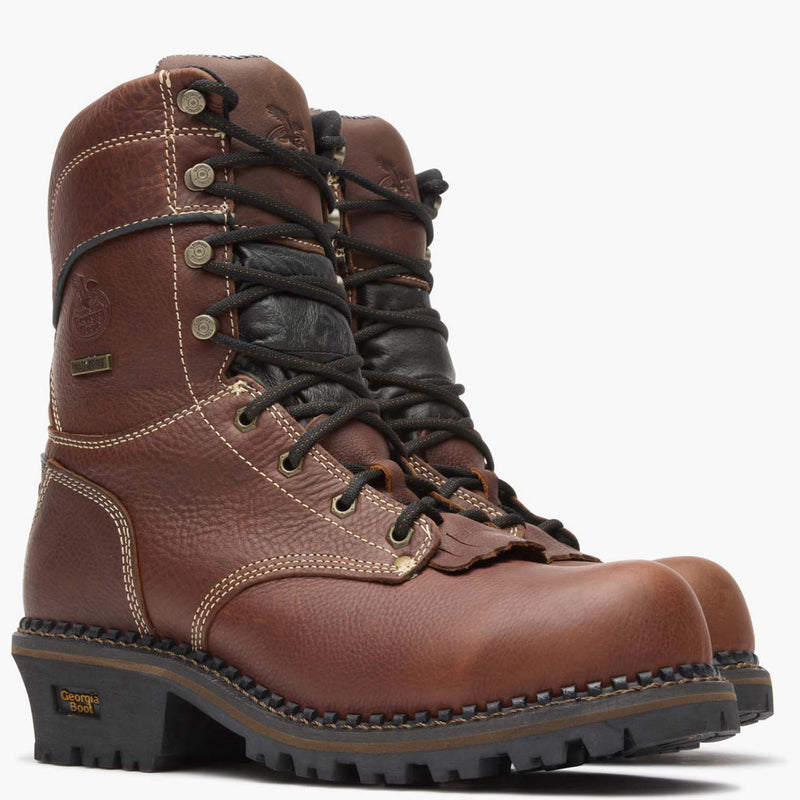 Georgia Boot AMP LT Logger Composite Toe Waterproof Work Boot - 12