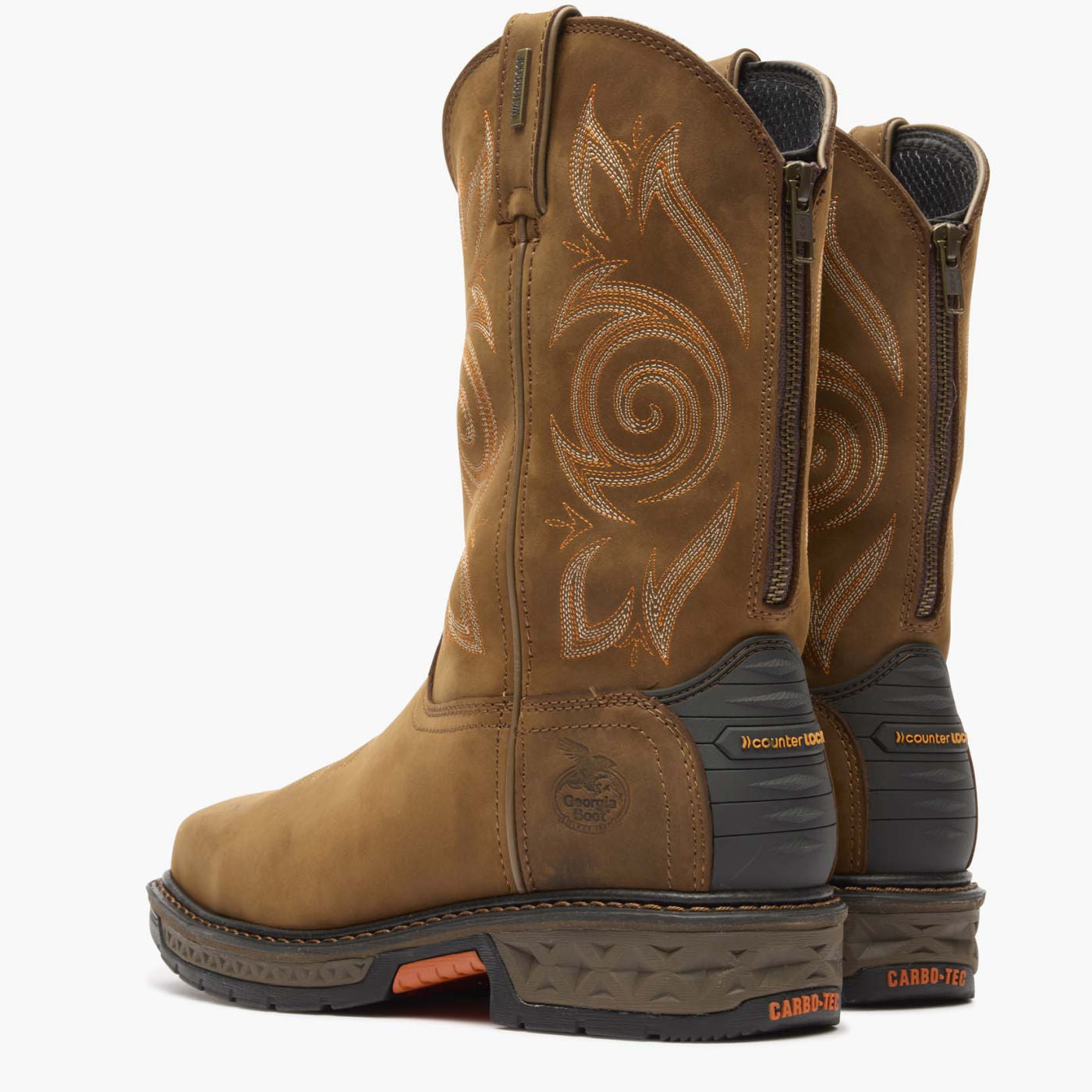 Georgia Boot Carbo-Tec LT Steel Toe Waterproof Pull On Work Boot - back