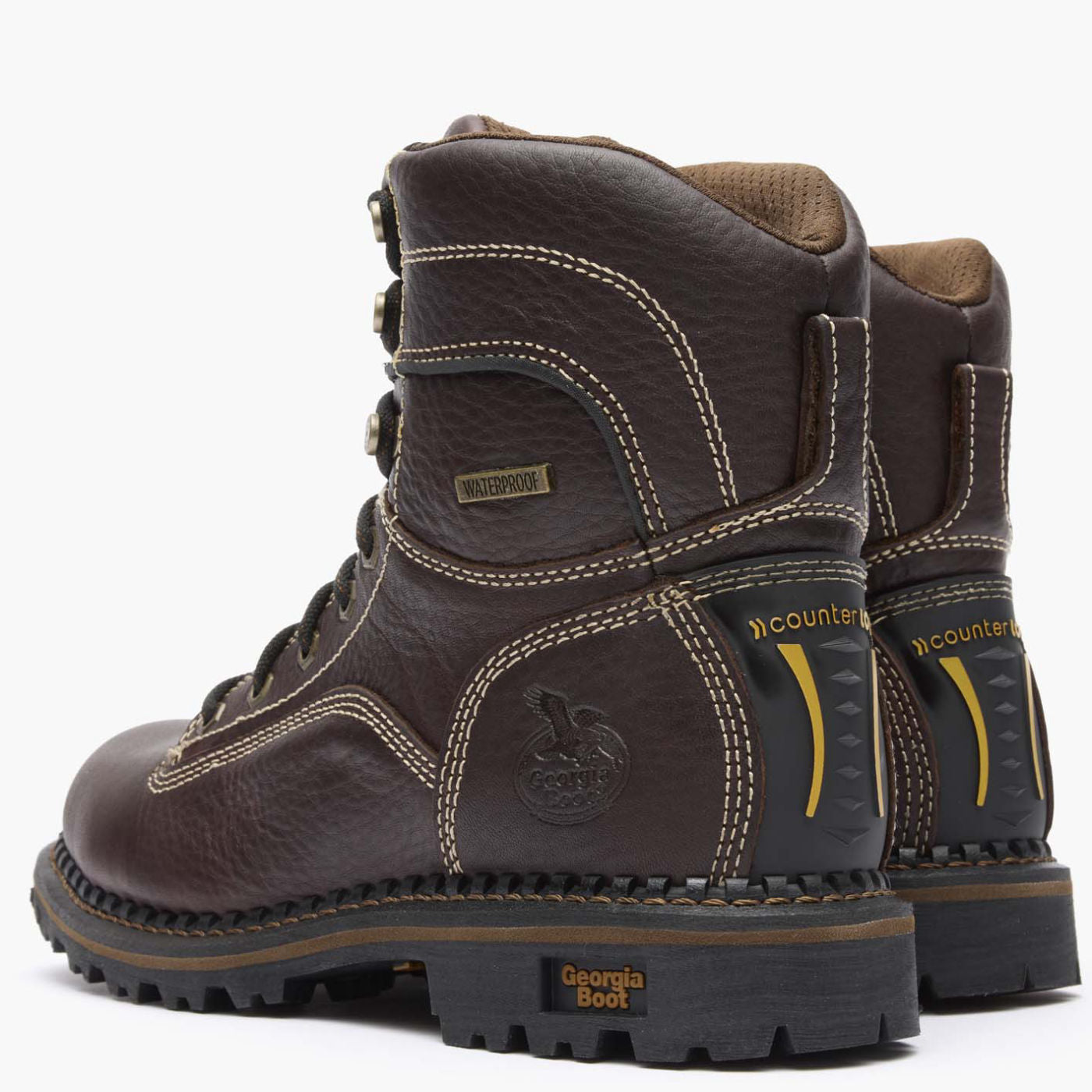 Georgia Boot AMP LT Logger Women's Alloy Toe Waterproof Low Heel Logger Boot - back