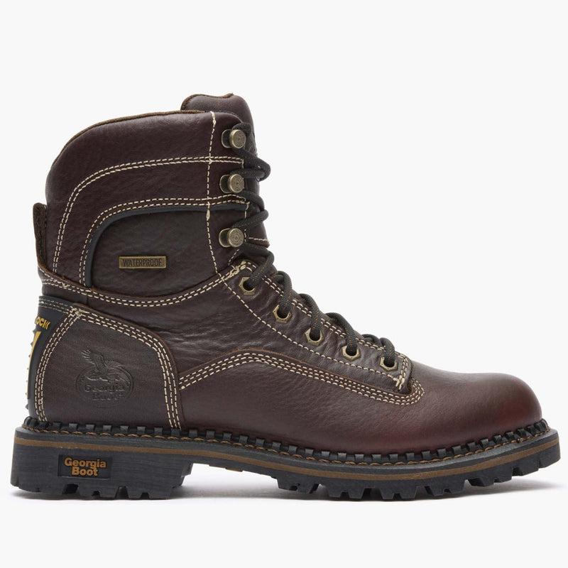 Georgia Boot AMP LT Logger Women's Alloy Toe Waterproof Low Heel Logger Boot - profile