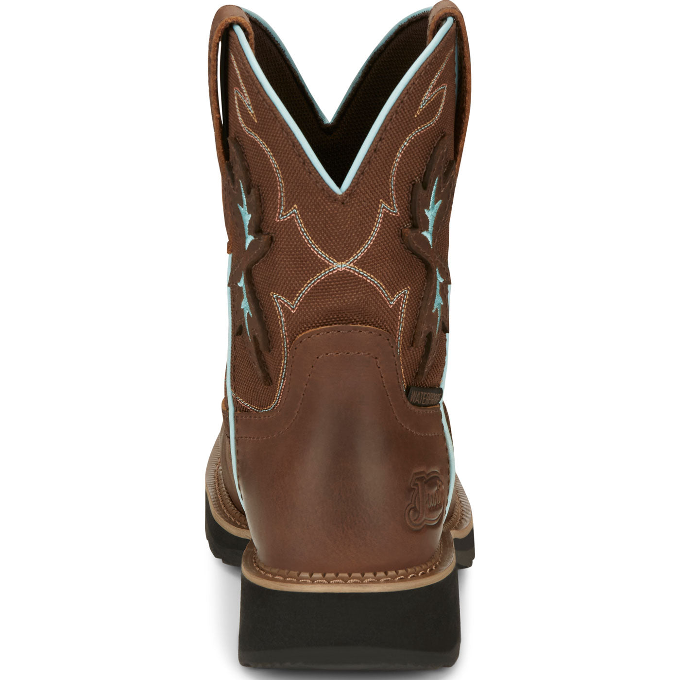 Justin Work Gypsy Chisel Women's 8-Inch Carbon Nano Electrical Hazard Waterproof Western Work Boot - back