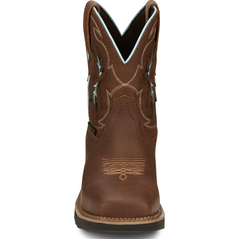 Justin Work Gypsy Chisel Women's 8-Inch Carbon Nano Electrical Hazard Waterproof Western Work Boot - front