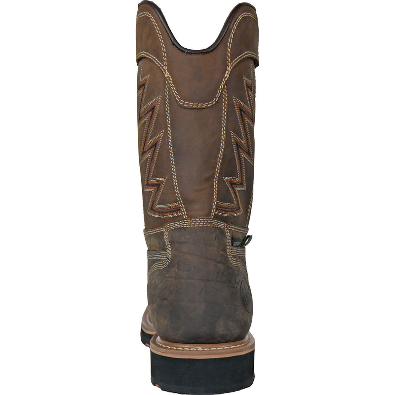HOSS Fracker Men's Internal Metatarsal Composite Toe Puncture-Resisting Waterproof Western Work Boot - back