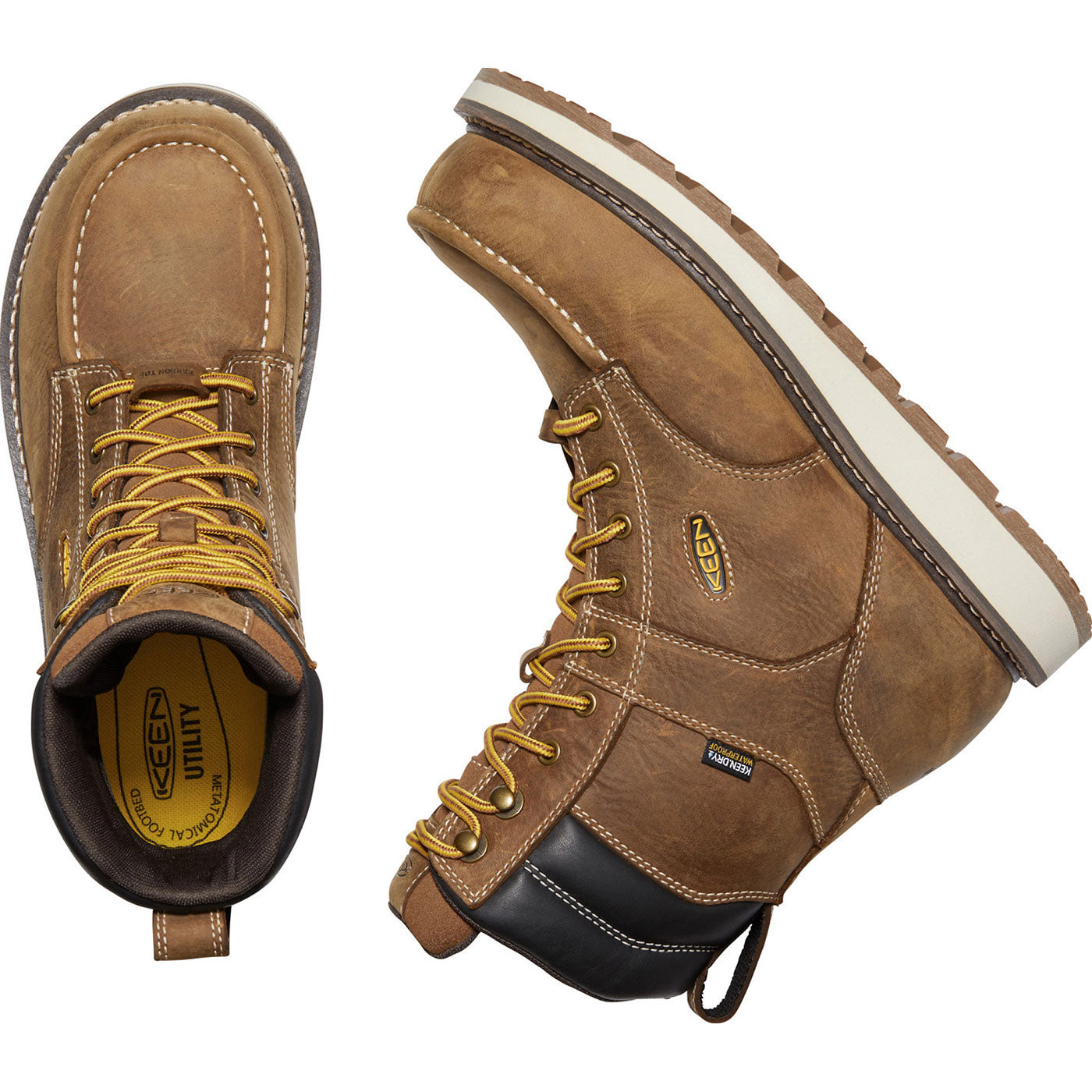 KEEN Utility® Cincinnati Wedge Men's 8-inch Carbon Fiber Toe Electrical Hazard Waterproof Work Boot