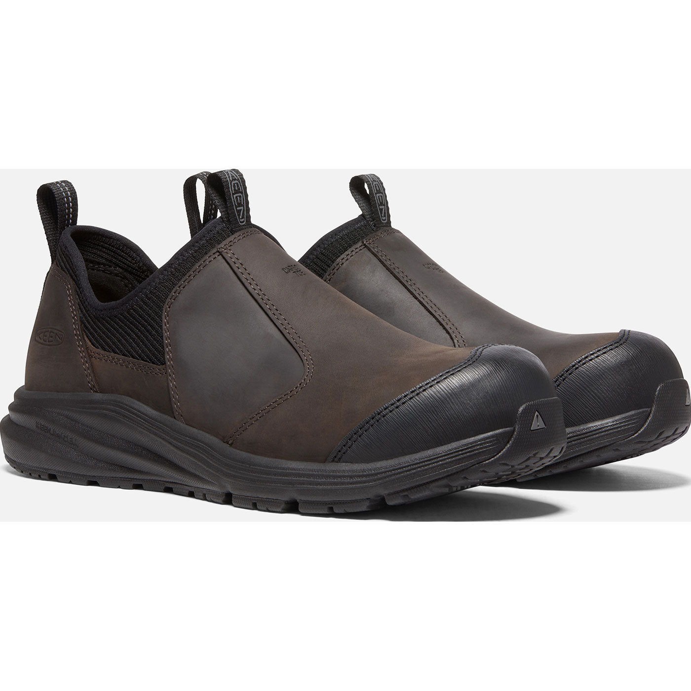 KEEN Utility® Vista Energy+ Shift Men's Carbon Fiber Toe Static-Dissipative Leather Slip-On Work Shoe - profile
