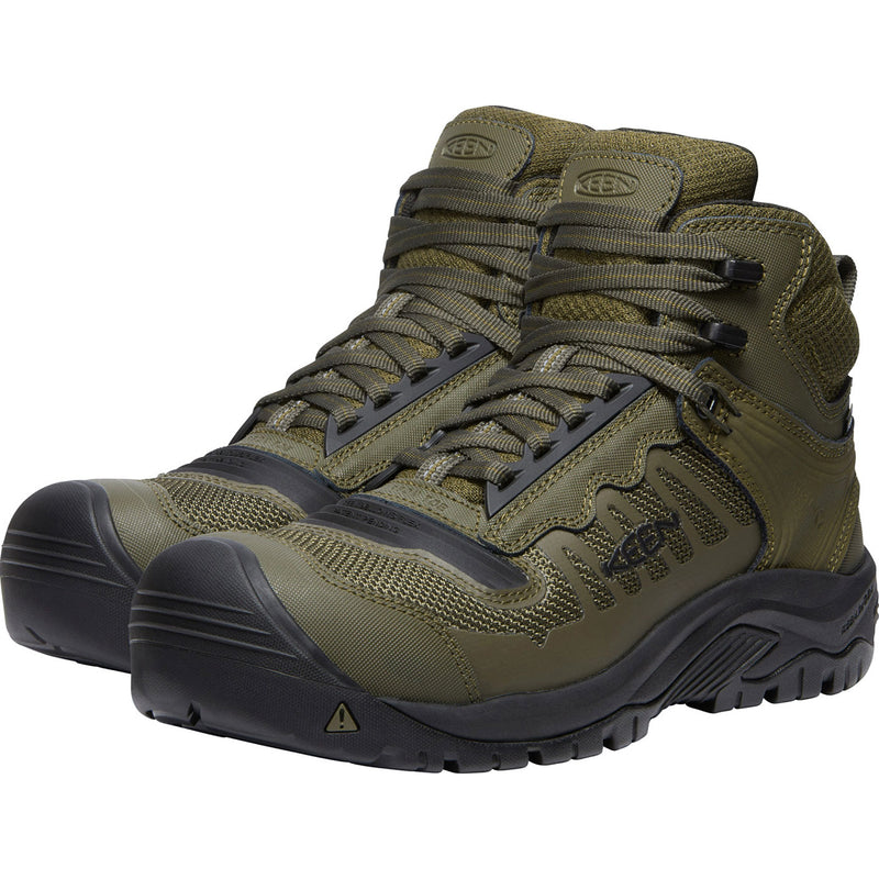 KEEN Utility Reno Mid Men's Carbon Fiber Toe Electrical Hazard Waterproof Hi-Top Athletic Work Boot - profile
