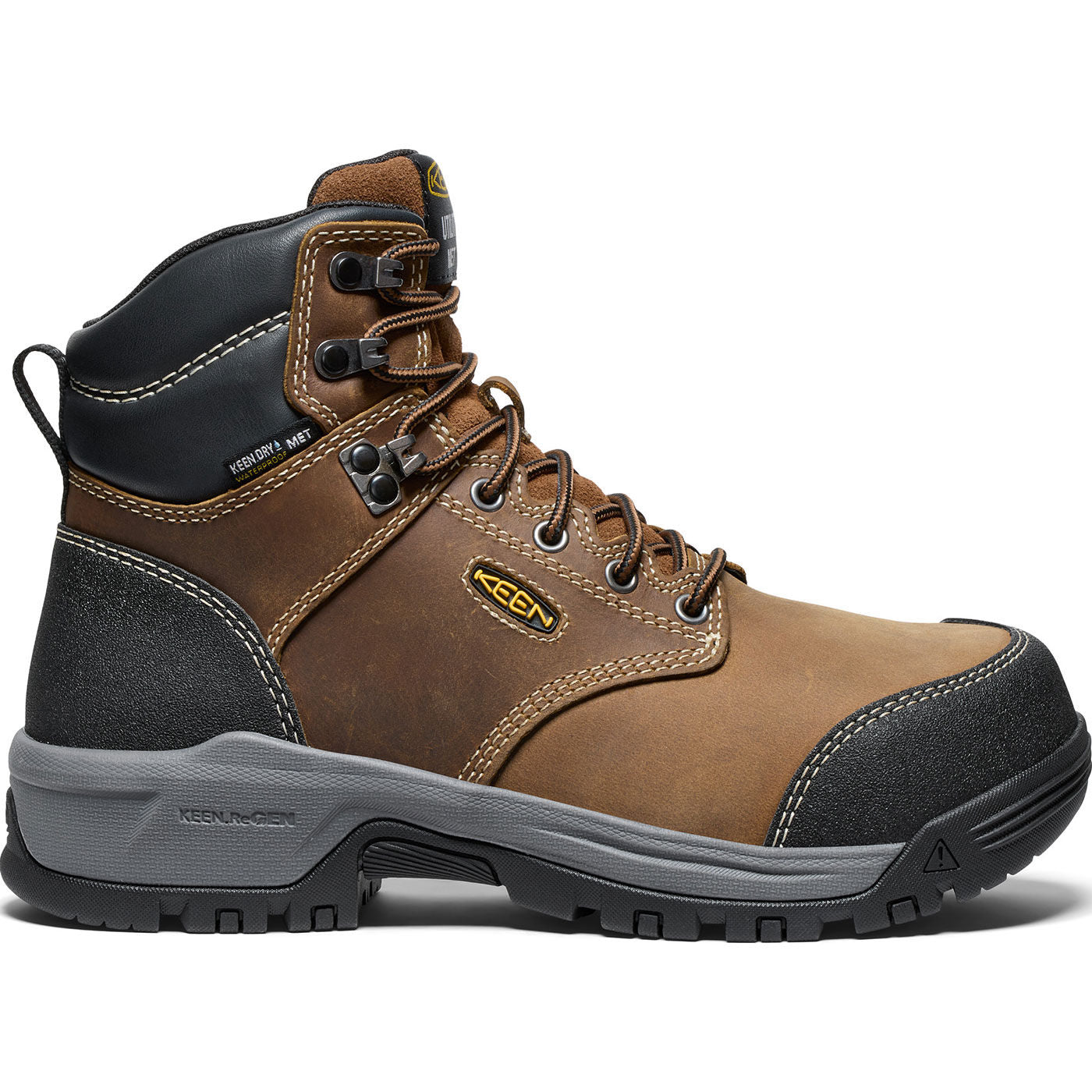 KEEN Utility® Evanston Women's Internal Met Carbon Toe Electrical Hazard Waterproof Work Boot - profile