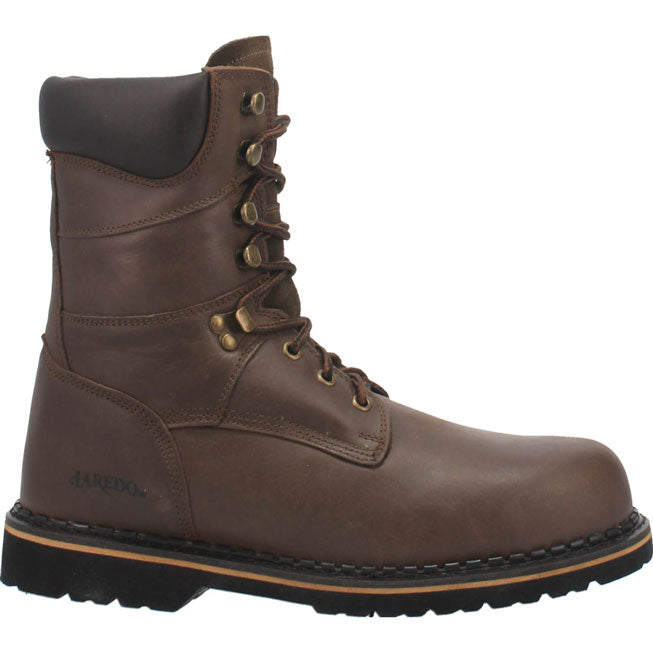 Laredo Men's 8-Inch Steel Toe Electrical Hazard Leather Work Boot - profile