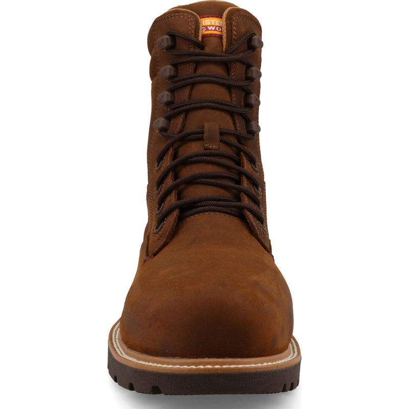 Twisted X Men's 8-Inch Internal Metatarsal Nano Toe Electrical Hazard Waterproof Leather Work Boot - front