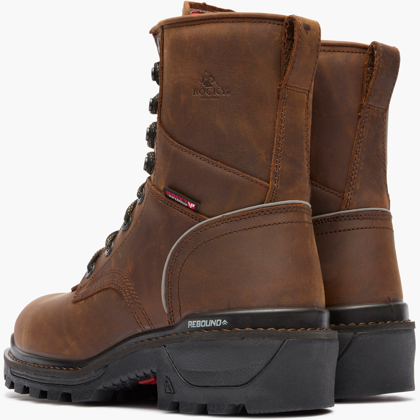 Rocky Rams Horn Logger 800G Insulated Work Boot - doubleheel