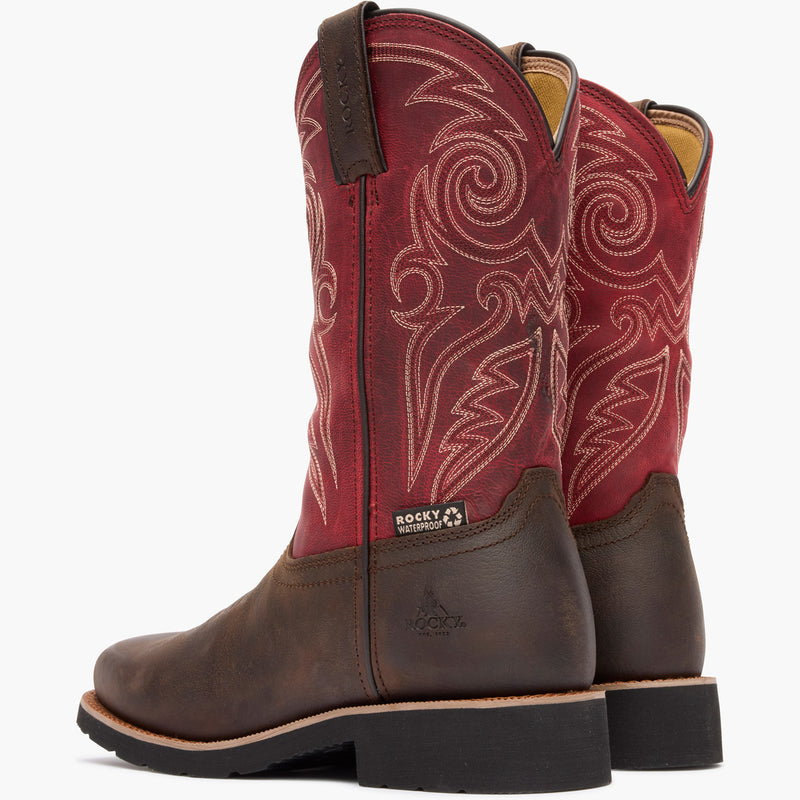 "Rocky Women's MonoCrepe 11" Steel Toe Western Boot - doubleheel"