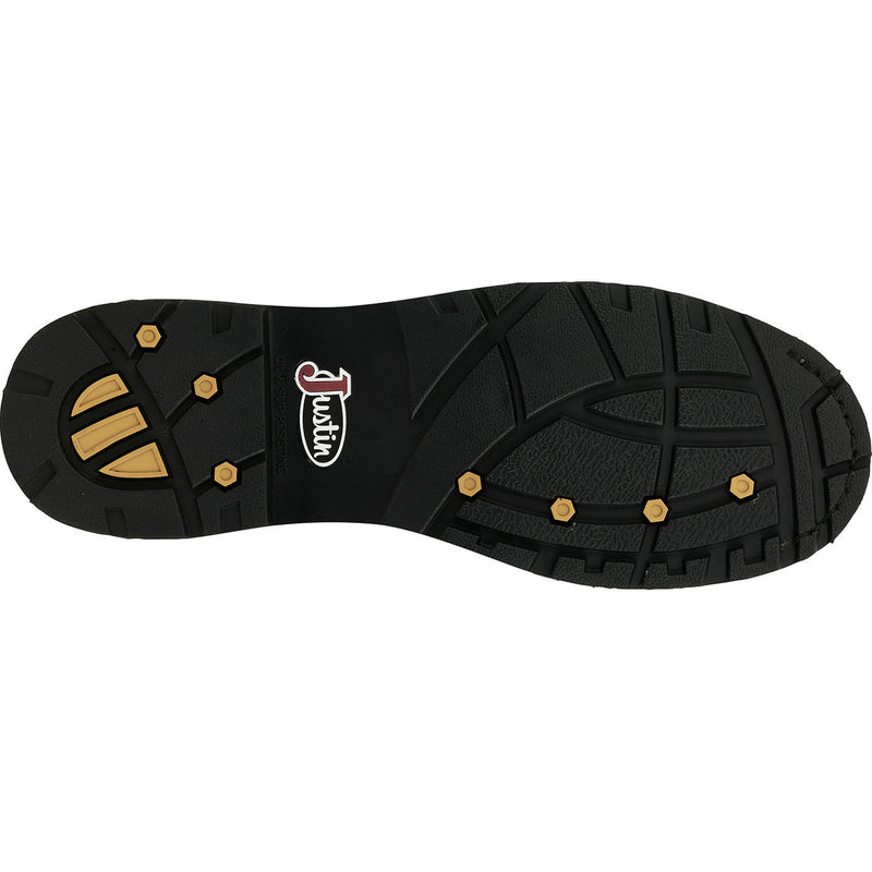 Justin Work Pulley Men's 10-inch Internal Met Composite Toe Waterproof Western Work Boot - outsole