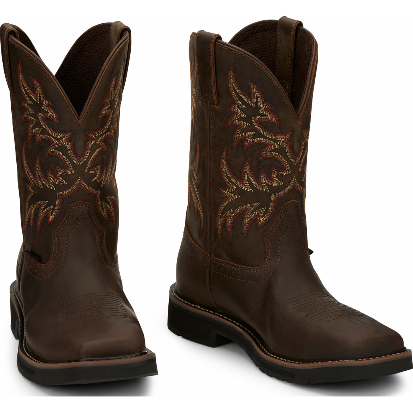 Justin Work Stampede Men's Steel Toe Western Work Boot - front