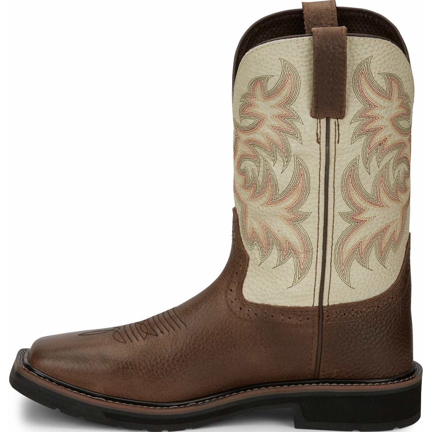 Justin Work Stampede Steel Toe Western Work Boot - profile