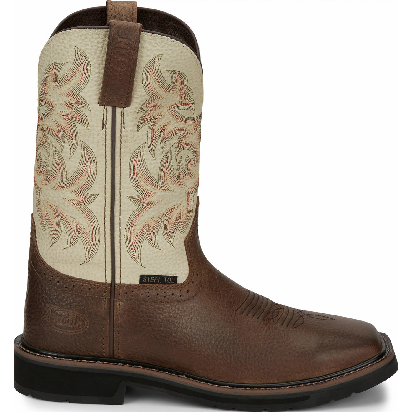 Justin Work Stampede Steel Toe Western Work Boot - profile