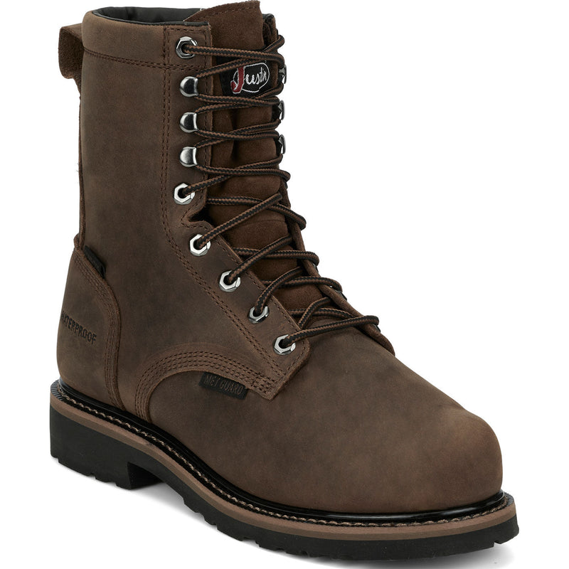 Justin Work Pulley Men's 8-inch Internal Met Composite Toe Waterproof Work Boot - main