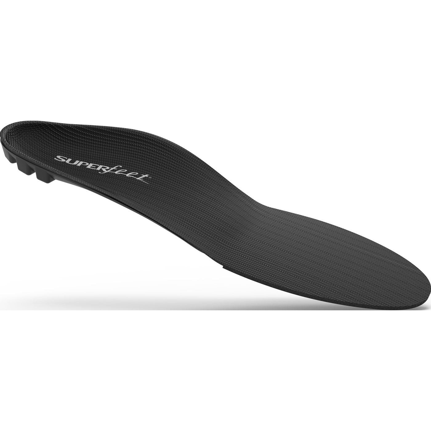 Superfeet BLACK All Purpose Unisex Slim Fit Low Arch Insole - profile