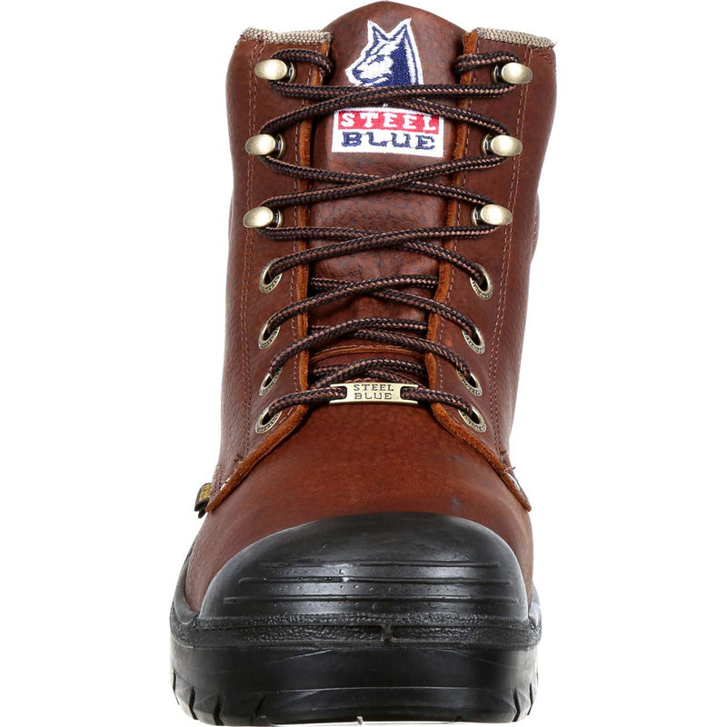 Steel Blue Argyle Bump Steel Toe Internal Met Guard Work Boot - front