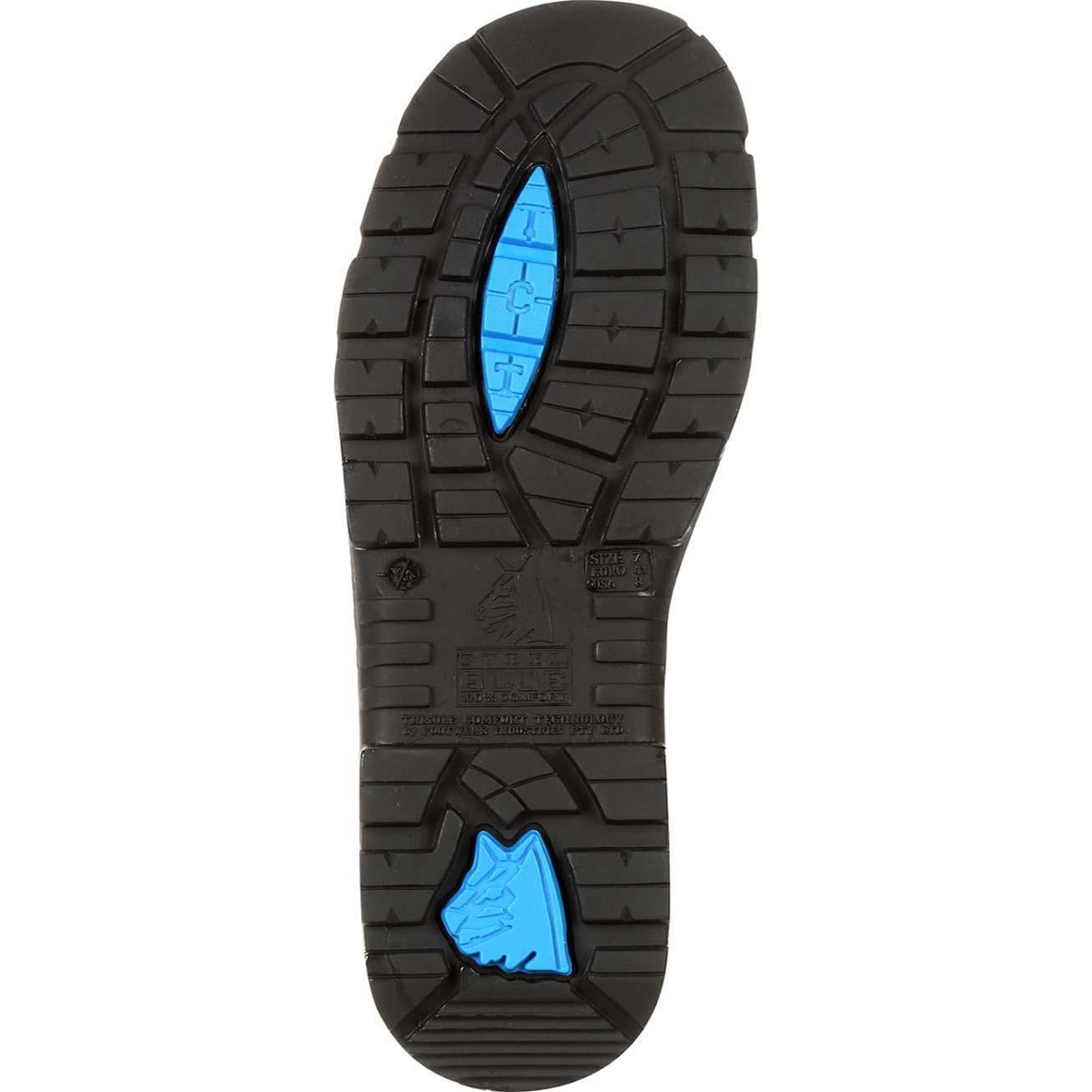 Steel Blue Argyle Bump Steel Toe Internal Met Guard Work Boot - outsole