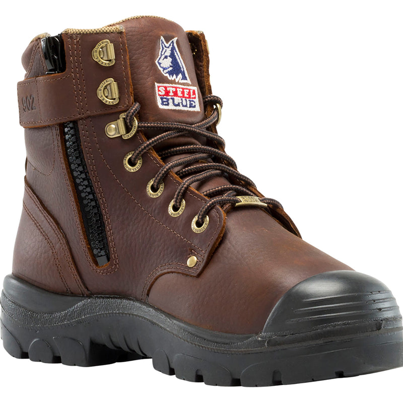 Steel Blue Argyle Zip Bump Steel Toe Internal Metatarsal Puncture-Resisting Zipper Work Boot - main