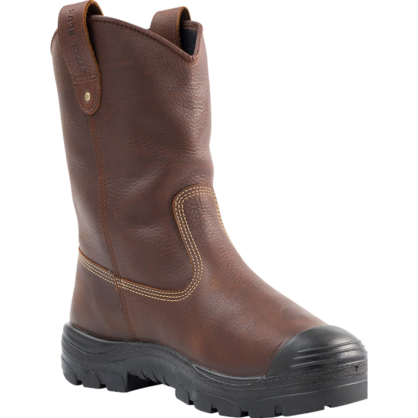 Steel Blue Heeler Unisex 10 inch Steel Toe Metatarsal Guard Puncture-Resistant Waterproof Work Wellington - profile