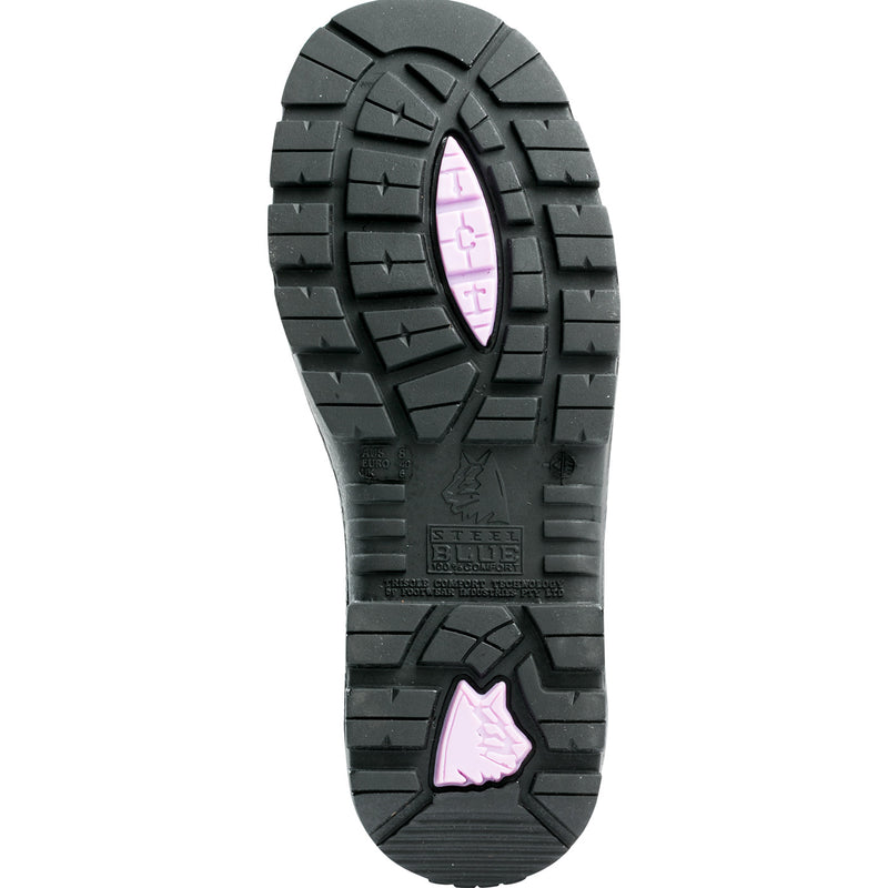 Steel Blue Southern Cross Zip Women's Steel Toe Internal Metatarsal Puncture-Resisting Work Boot - outsole