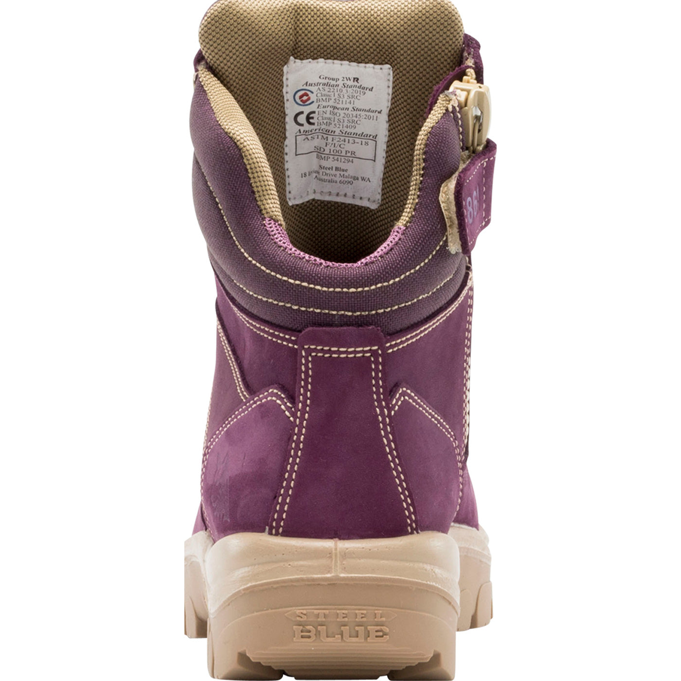 Steel Blue Southern Cross Zip PR Women's Steel Toe Electrical Hazard Puncture-Resisting Work Boot - back