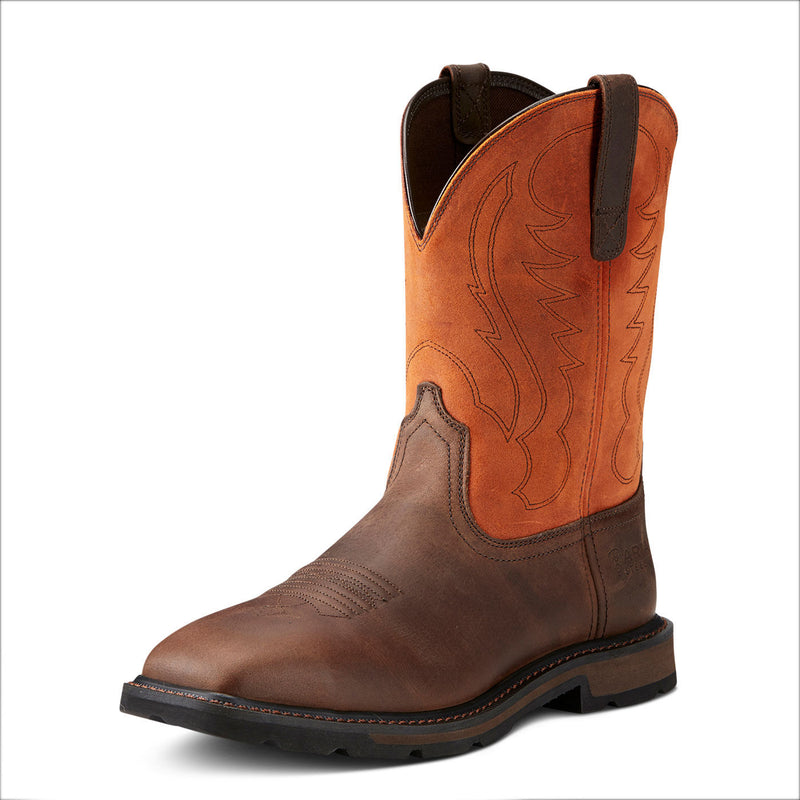 Ariat Groundbreaker Men's Steel Toe Pull-On Western Work Boot - main